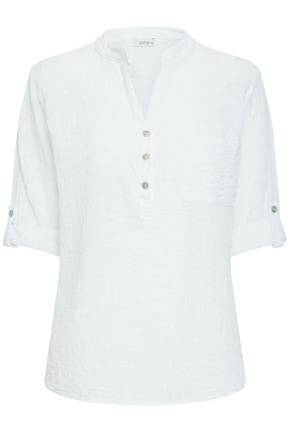Sbalexa Solid Blouse 2 Hvit