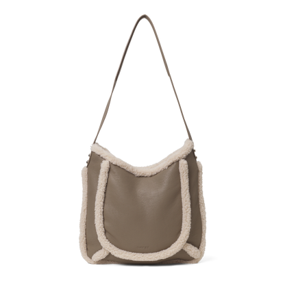 Day Faux Shearling Shoulder Beige
