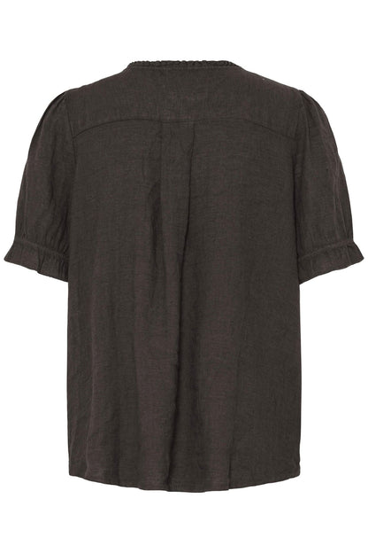 Sbfontanelle Ss Flounce Blouse Brun
