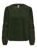 Onlaime L/s Cord Tape Blouse Pnt Ox Mørkegrønn
