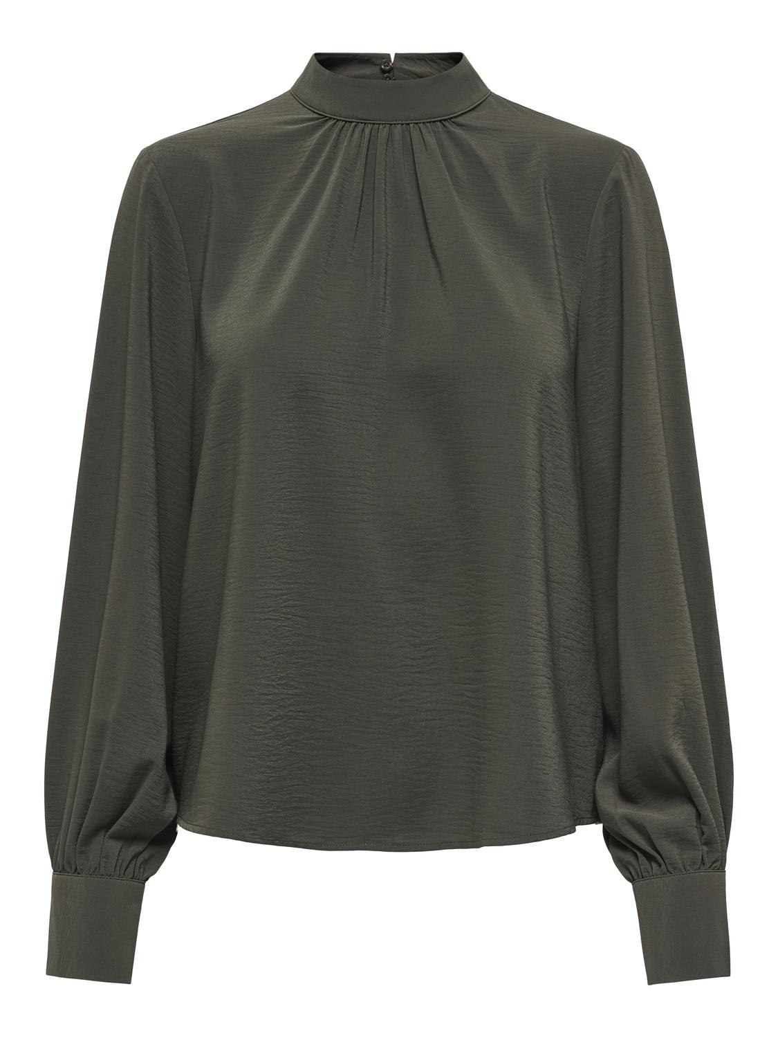 Jdyaya L/s Hn Top Wvn Dia Mørkebrun