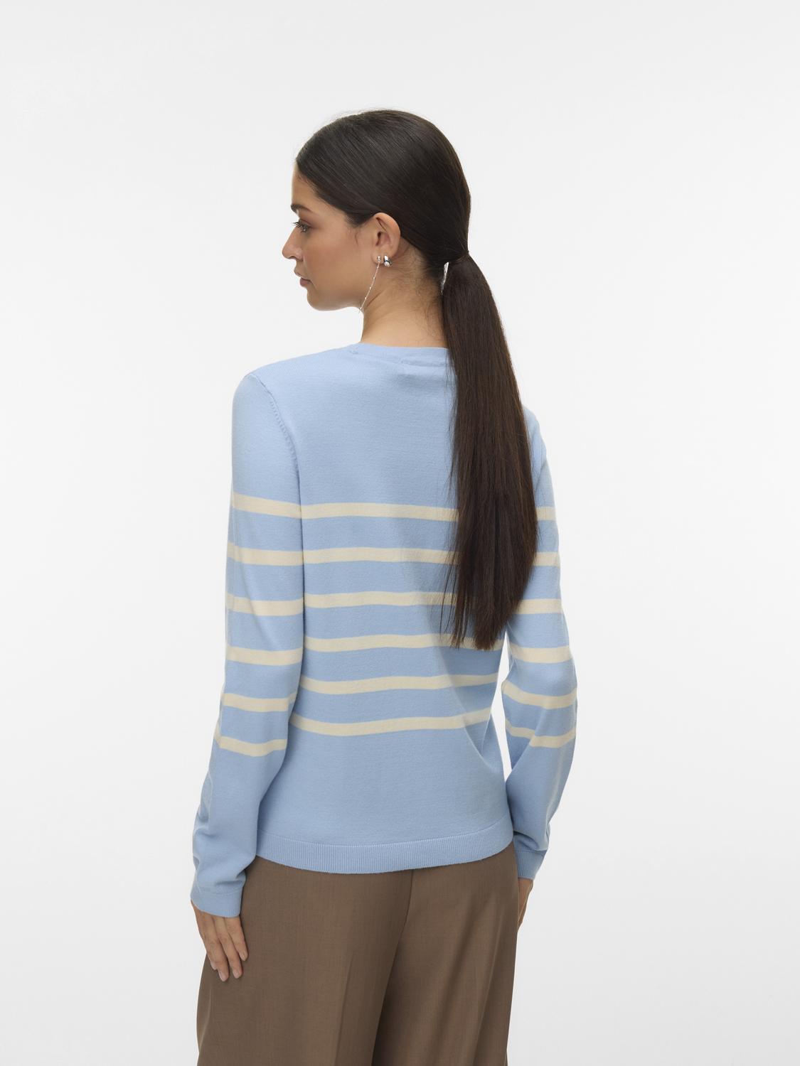 Vmsaba Plain Ls O-Neck Pullover Ga Noos Blå