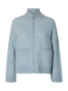 Slwsia Ras Ls Knit Zipper Cardigan Noos Blå