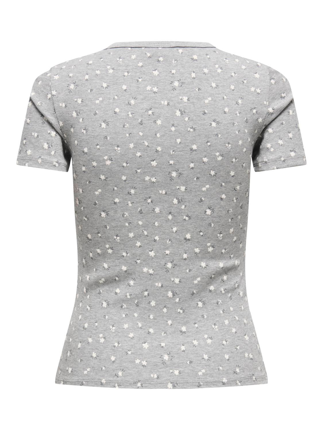 Jdylucky S/s O Neck Top Jrs Noos Grå