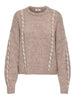 Jdyzoey Ella L/s On Stitch Pullover Knt Beige