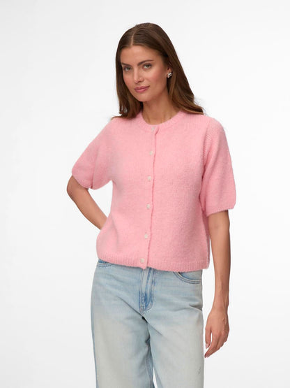 Vmkara 2/4 O-Neck Button Cardigan Exp Rosa
