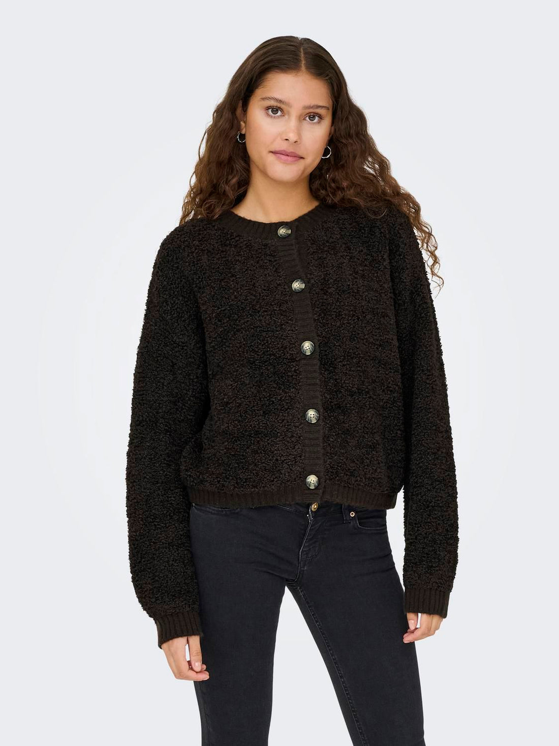 Jdyeira Life L/s Oneck Cardigan Knt Noos Brun