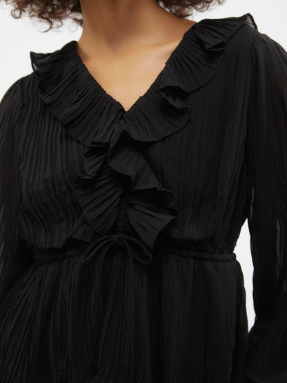 Vmdora L/s Frill Pleat Top Wvn Exp Sort