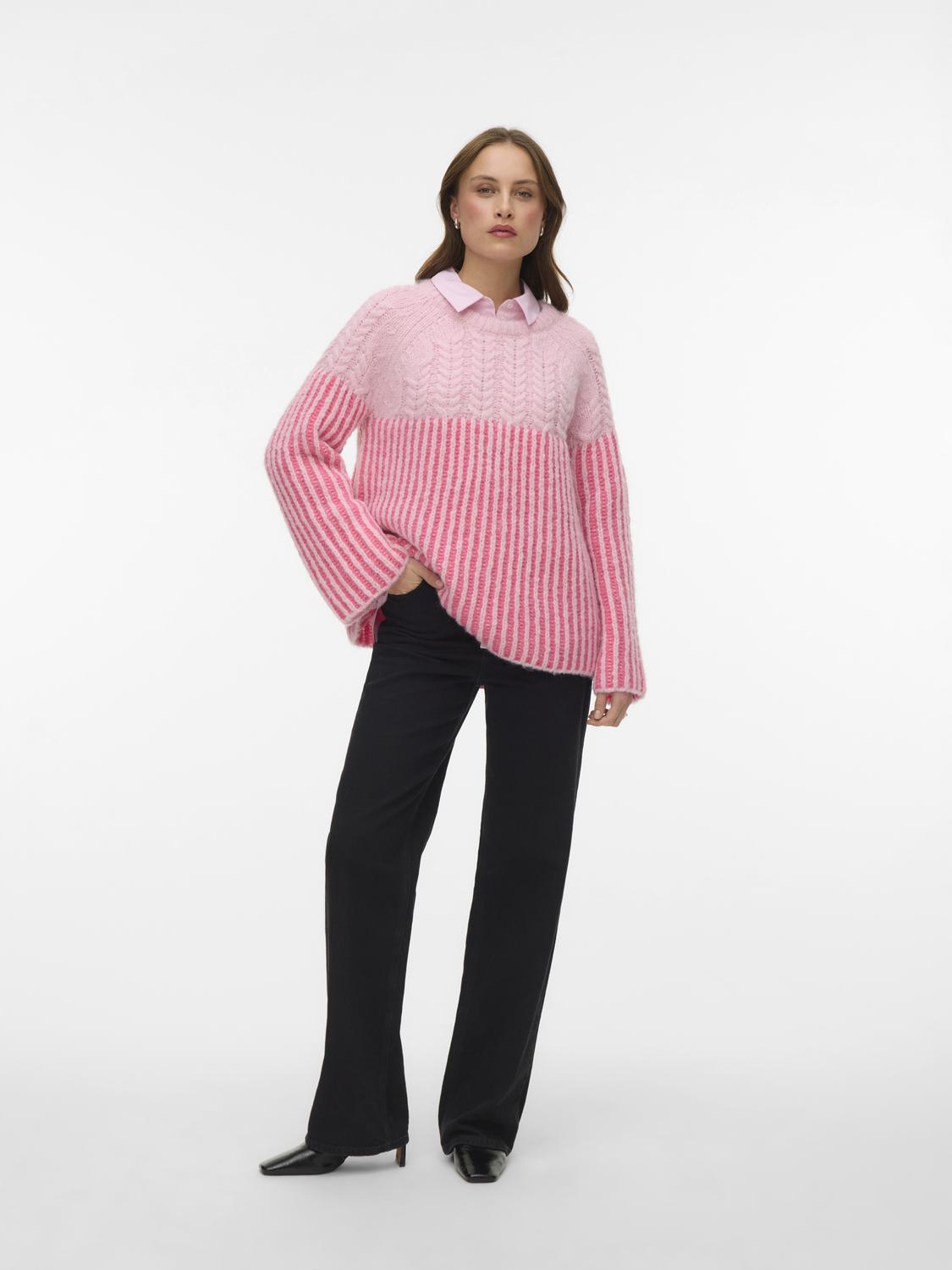 Vmerika Ls O-Neck Long Pullover Exp Lilla