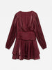 Vmpolly Ls Short Dress Wvn Exp Burgunder