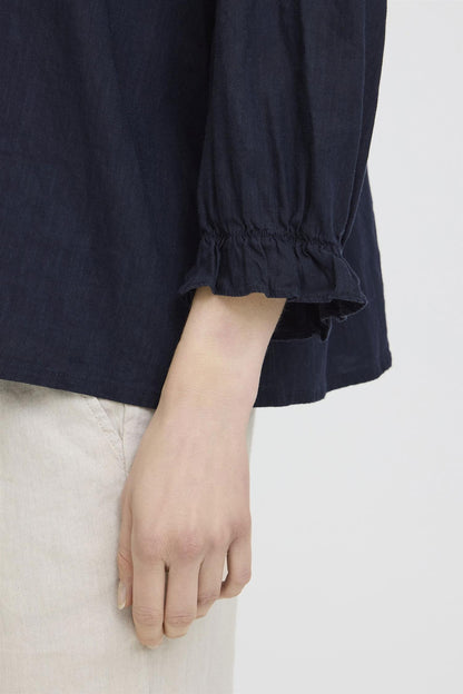 Pzluca Frill Blouse Blå