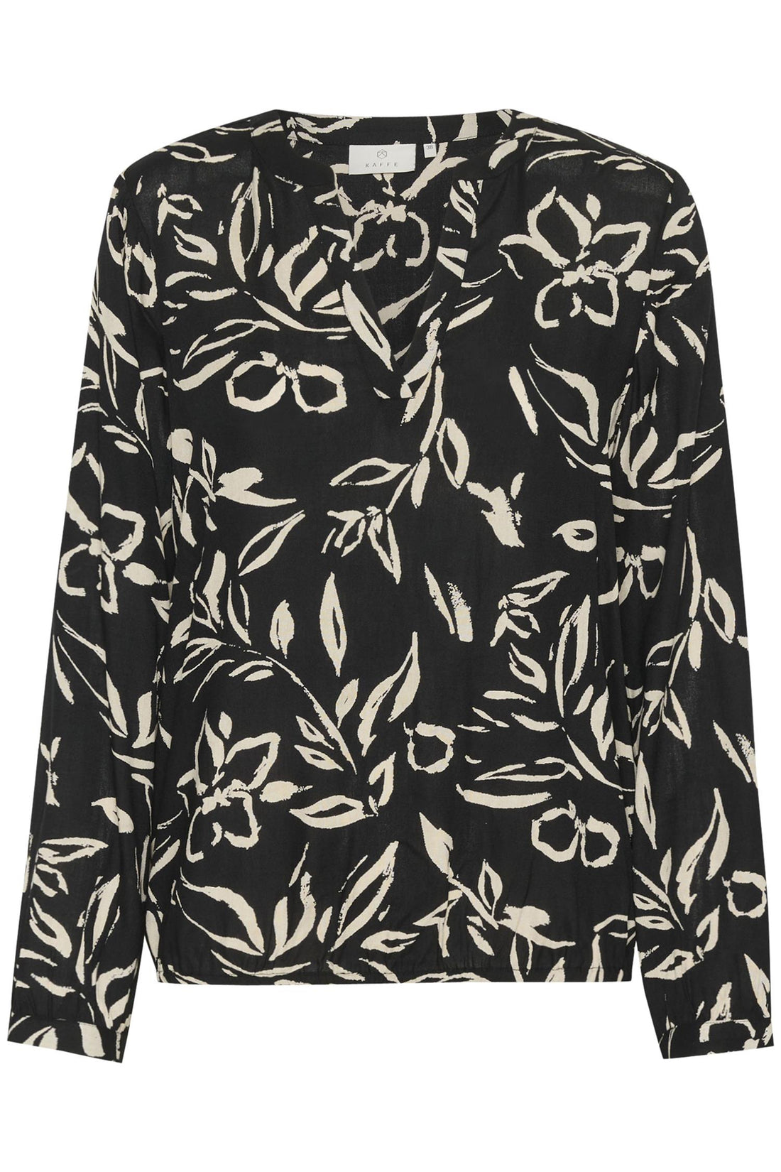 KAditte Blouse Black/Sand Painted Flower