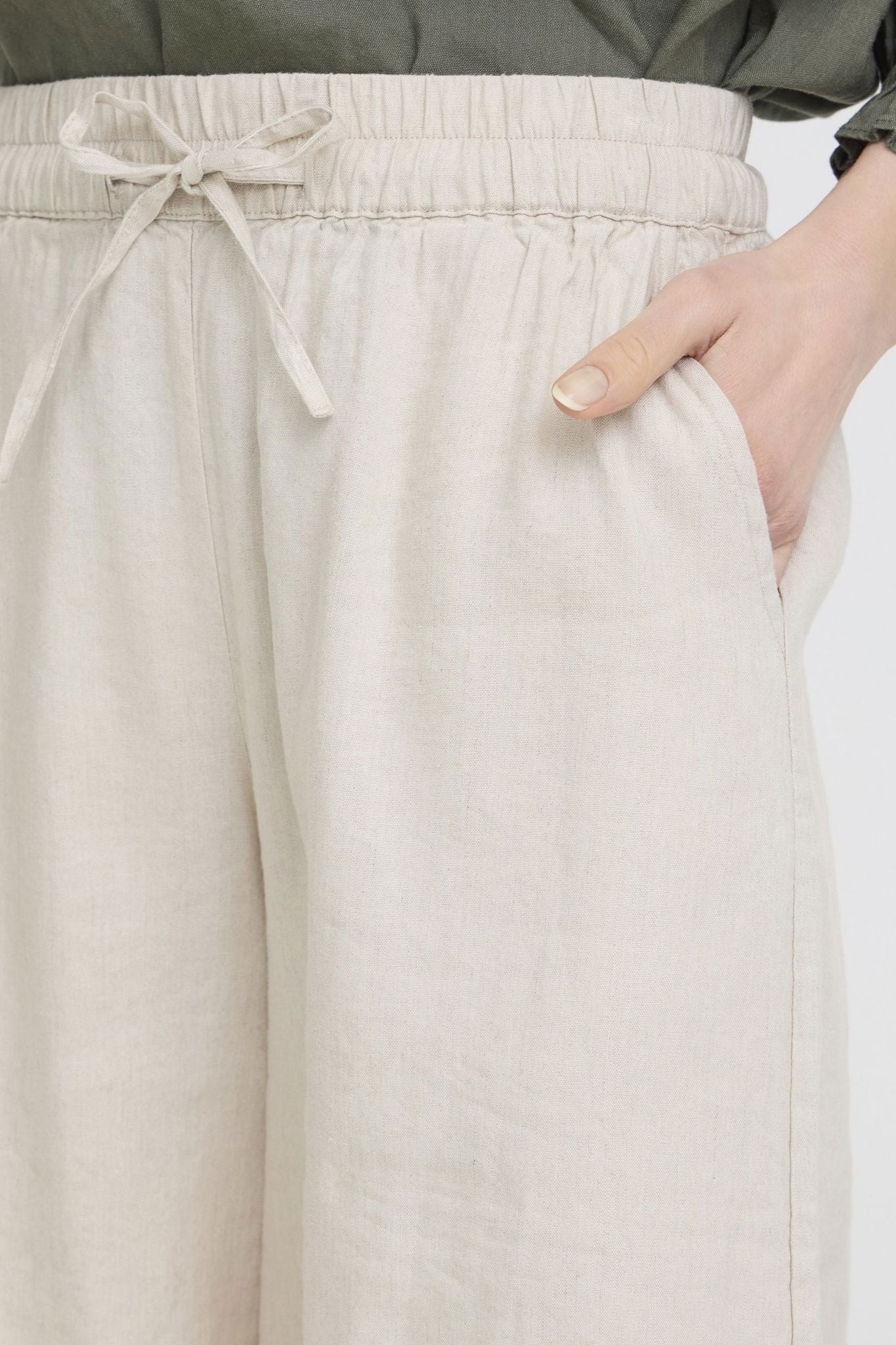 Pzluca Shorts Wide Leg Beige