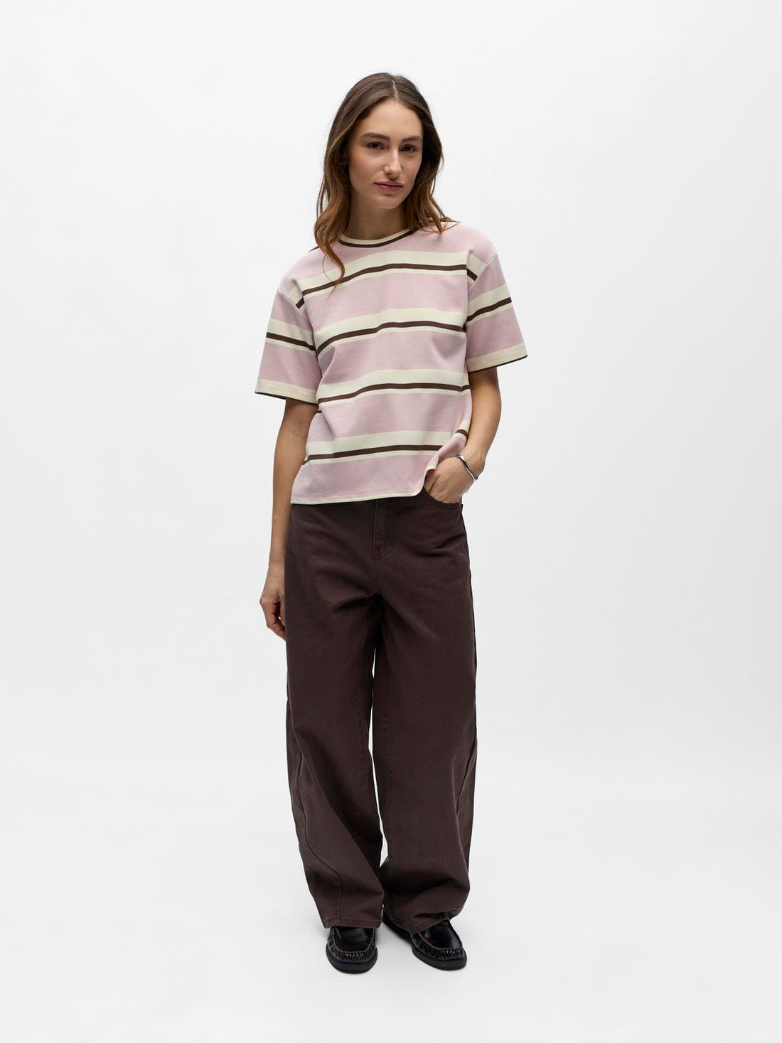 Objhazel 2/4 Lo T-Shirt 144 Lilla