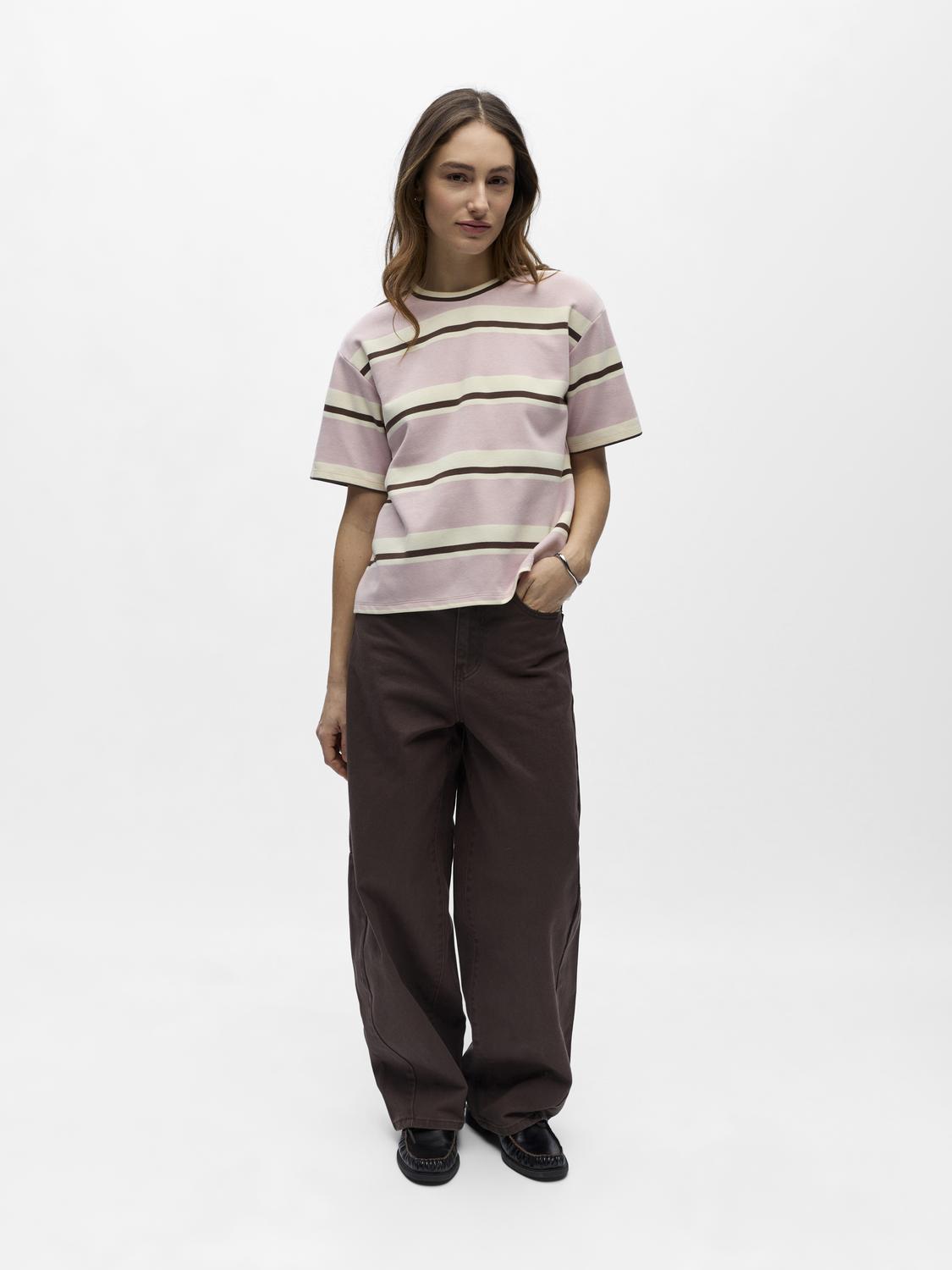 Objhazel 2/4 Lo T-Shirt 144 Lilla