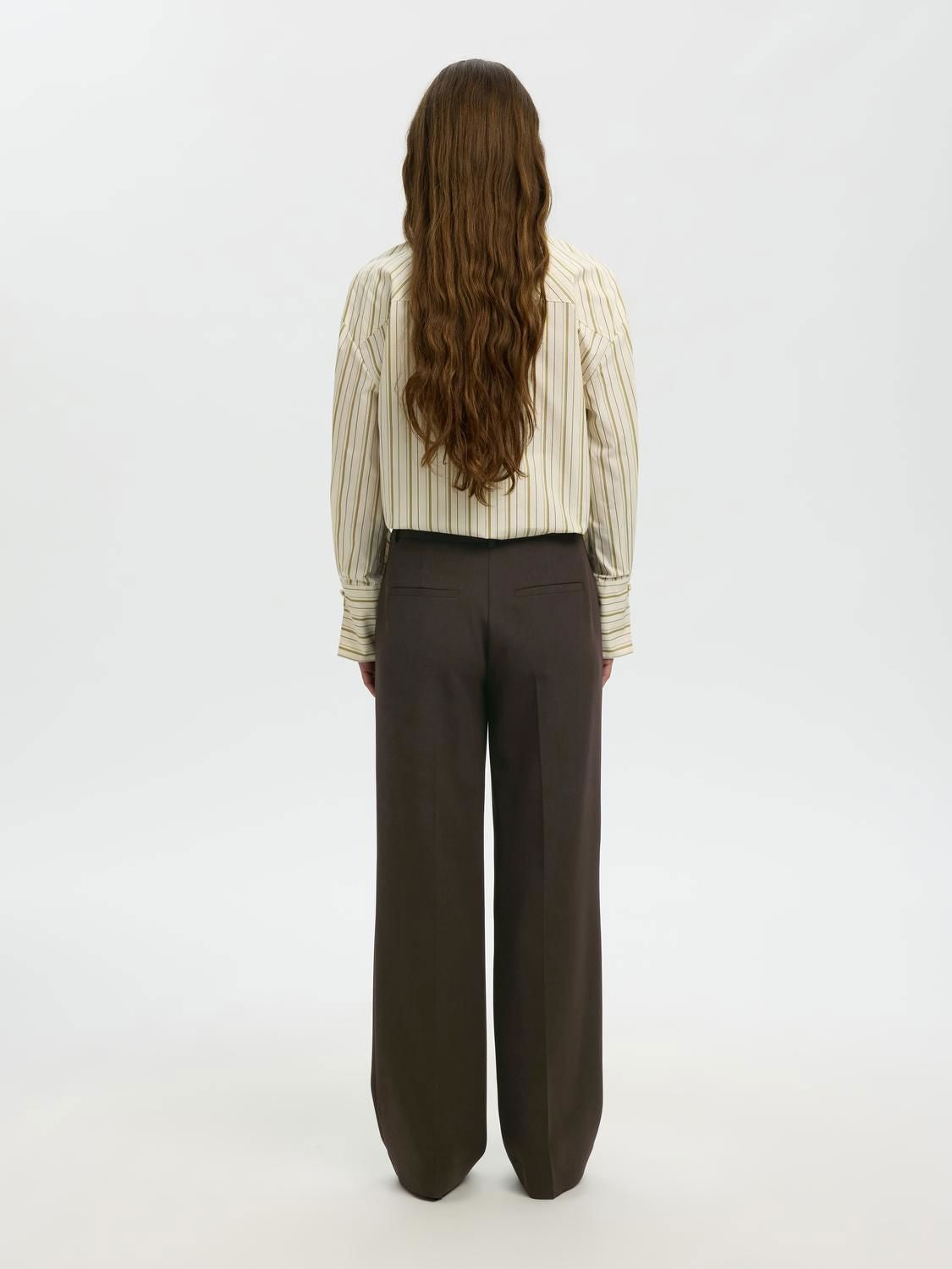 Slwrita Mw Wide Pant Mel Noos Brun
