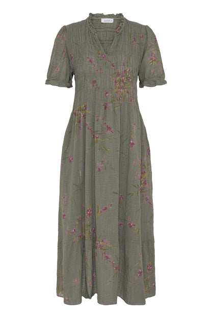 Sbalexa G Long Flo Dress Grønn