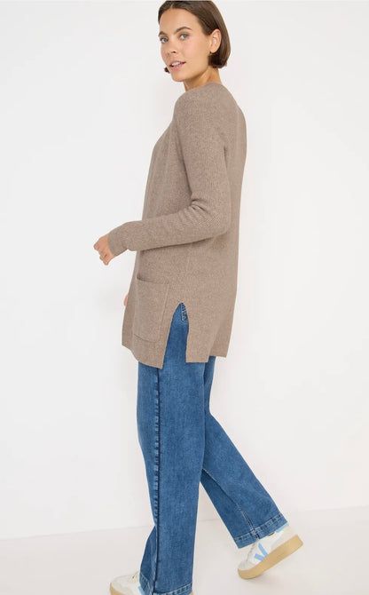 OPEN STRUCTURE CARDIGAN Beige