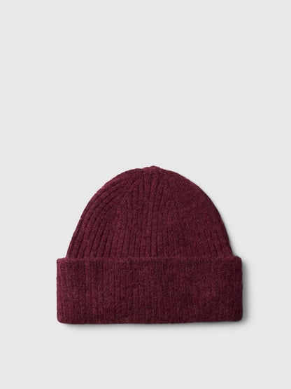 Slwlulu Wool Blend Knit Beanie Noos Burgunder