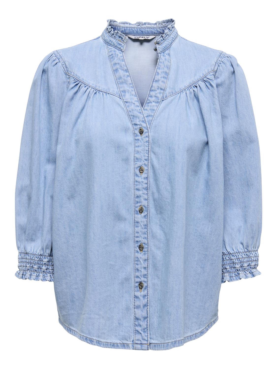 Onlraya 3/4 Shirt Dnm Akm Noos Blå