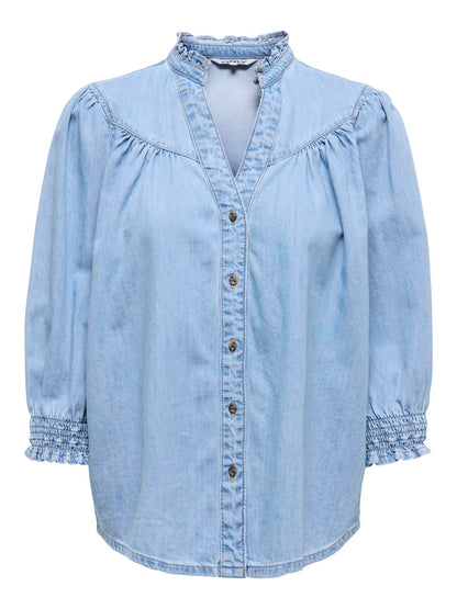 Onlraya 3/4 Shirt Dnm Akm Noos Blå