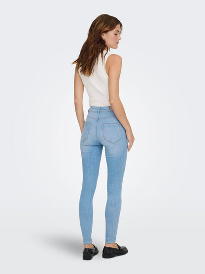 Onlblush Hw Skinny Ank Dnm Rea008 Noos Blå