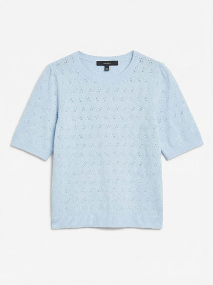 Vmdoffy Stitch 2/4 O-Neck Pullover Noos Blå