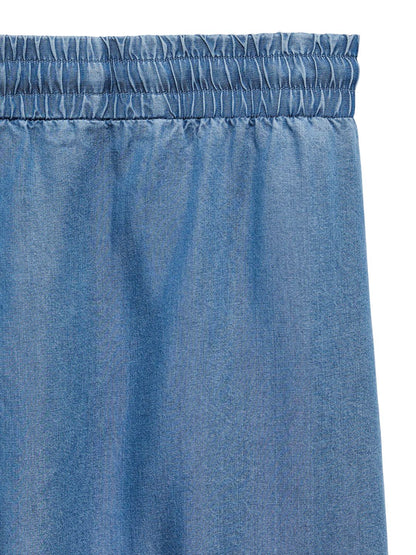 Vmbree Hw Long Loose Tencel Pants Ga Blå