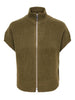 Onlbianca Sl Highneck Zip Vest Knt Grønn