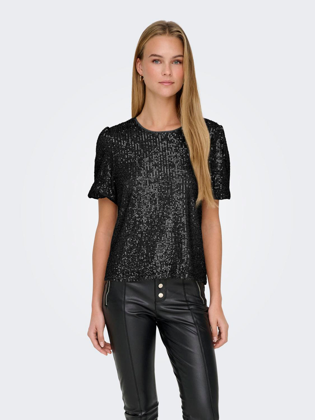 Onlana S/s Loose Sequins Top Jrs Sort