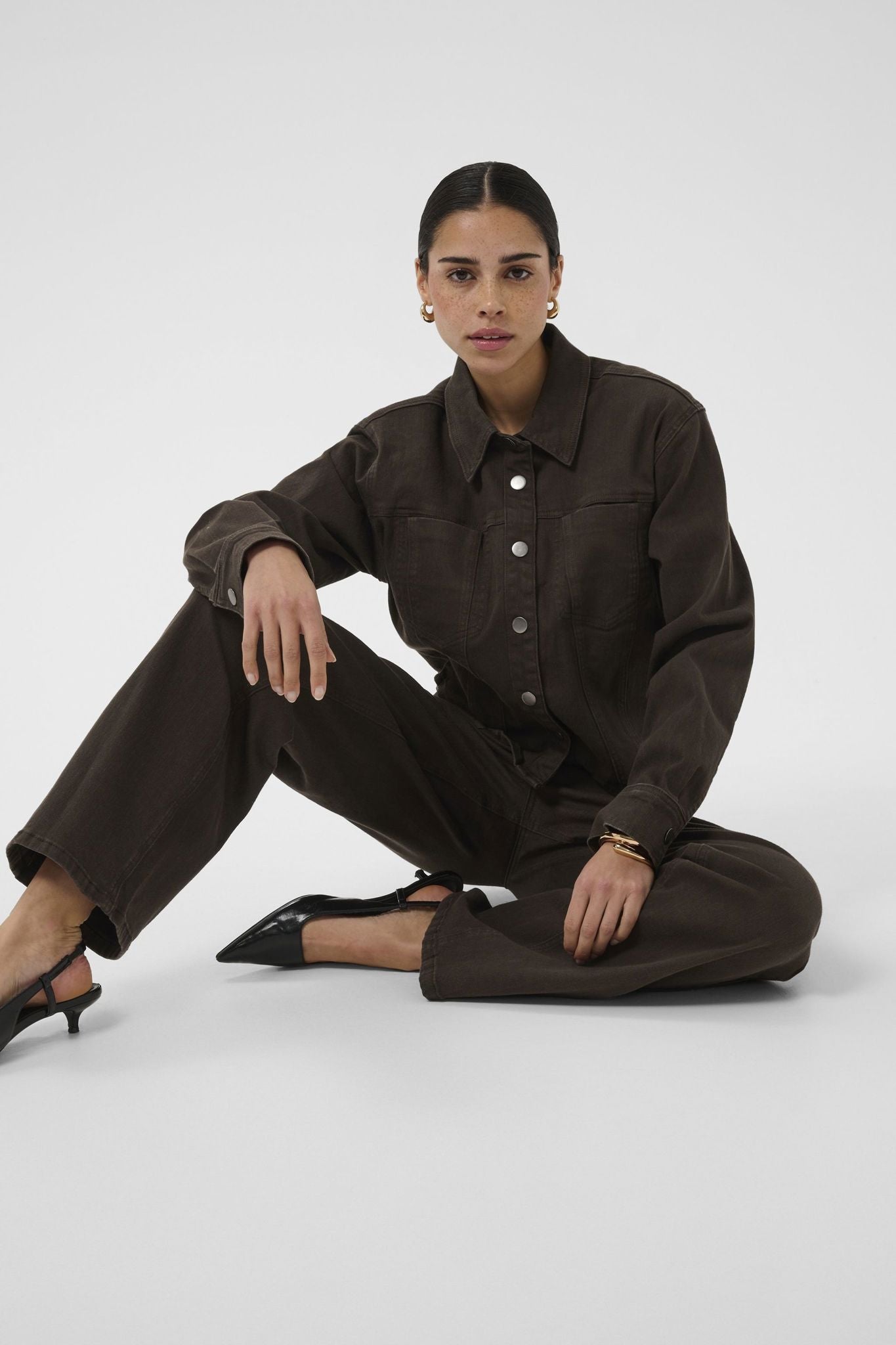 Kabrook Hw Reg Fit Jeans Brun