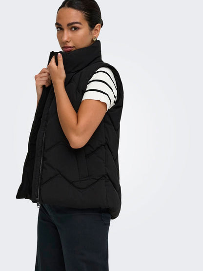 Jdypower Short Waistcoat Otw Hab Sort