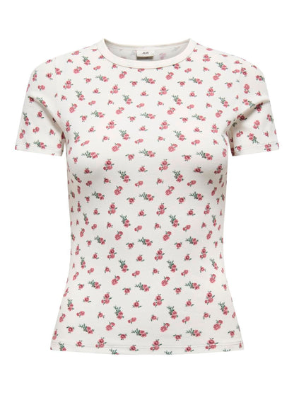 Jdylucky S/s O Neck Top Jrs Noos Hvit