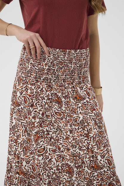 Crtiah Mid Calf Skirt Oransje