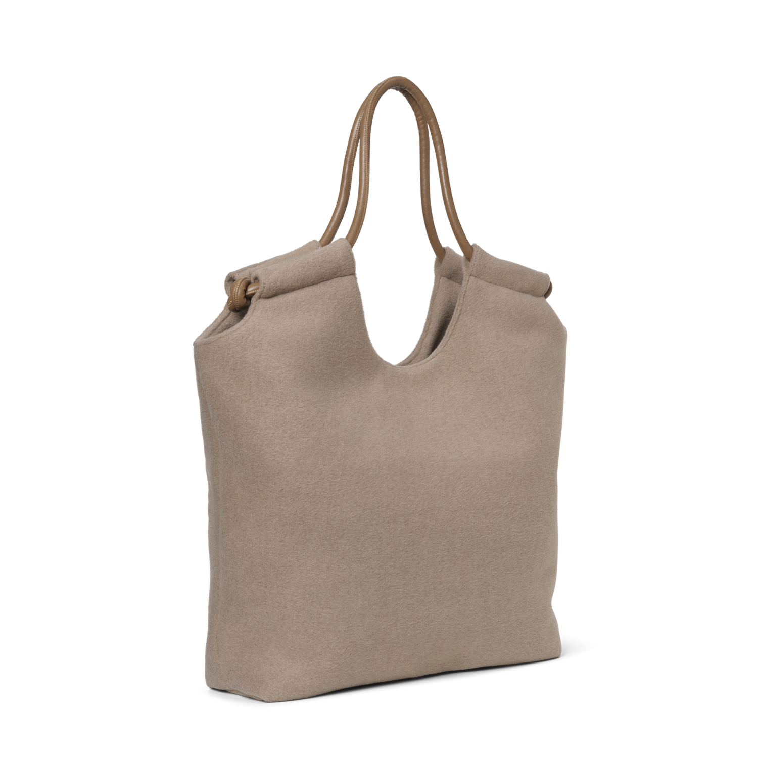 Day Woolen Tote Brun