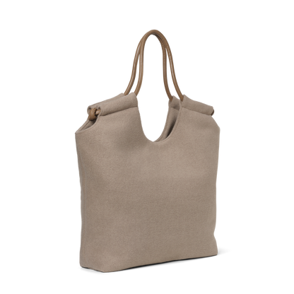 Day Woolen Tote Brun