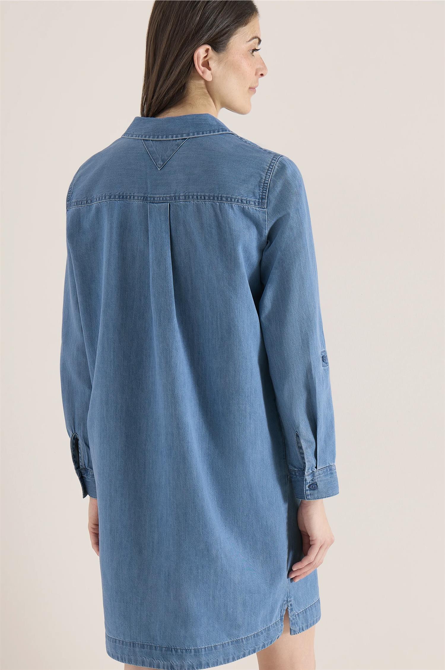 Soft denimlook dress Medium Blue Denim