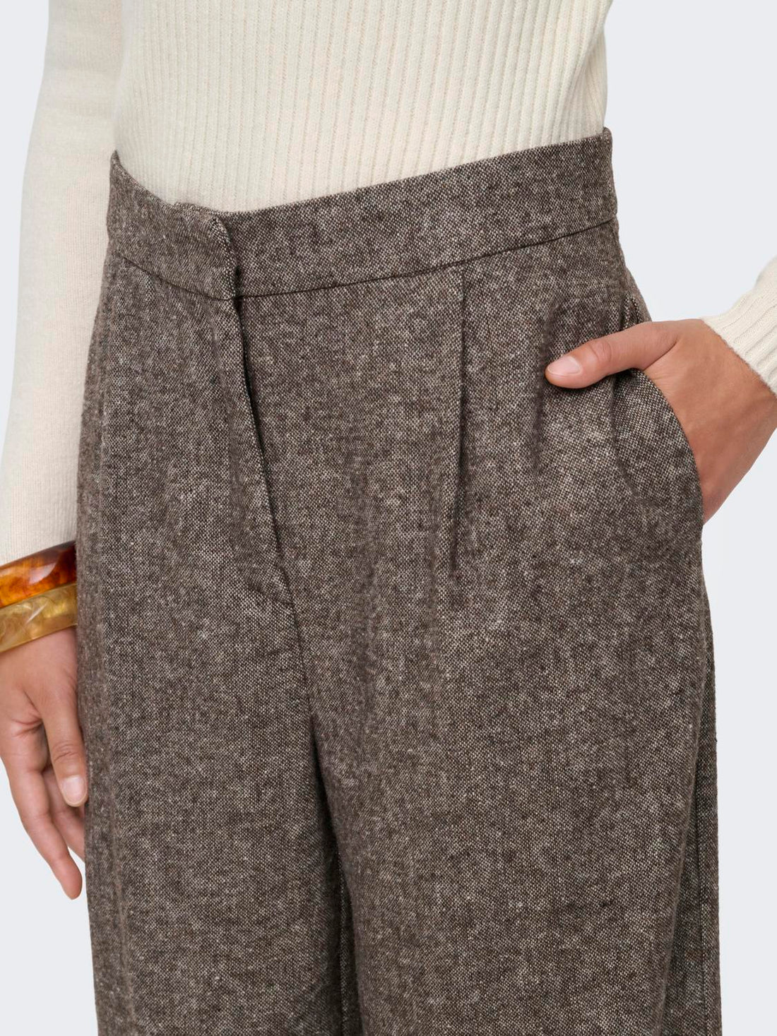 Onlbekka Life Hw Wide Wool Look Pant Tlr Sort