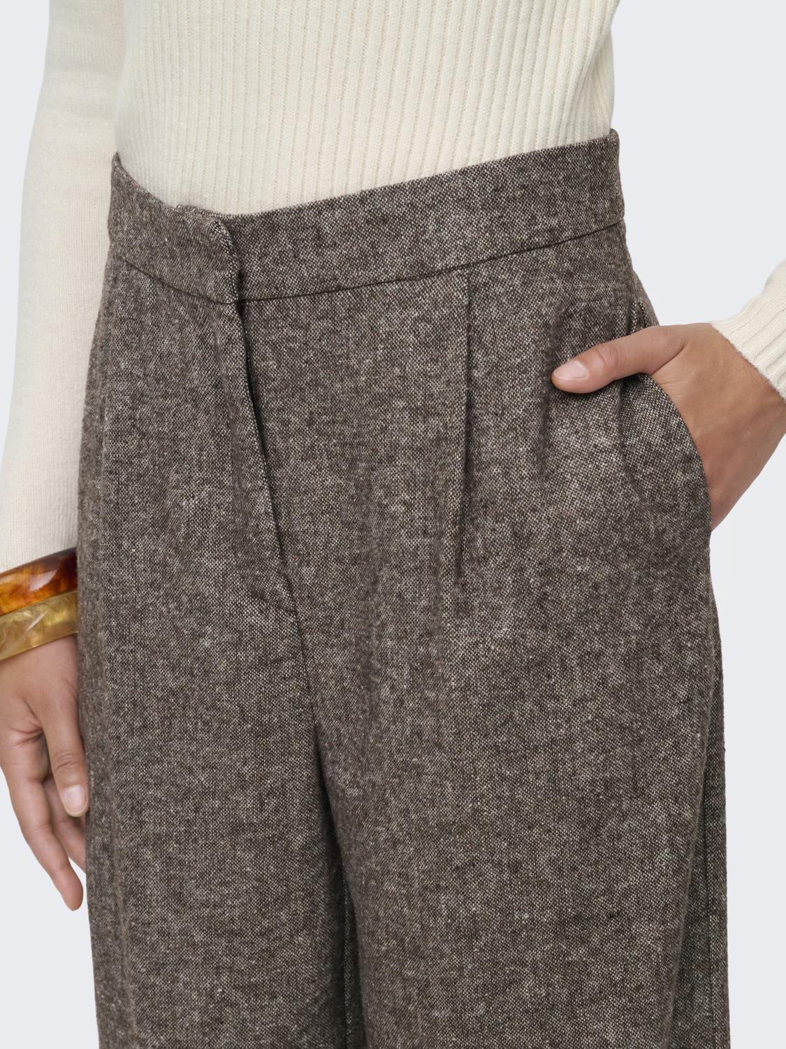 Onlbekka Life Hw Wide Wool Look Pant Tlr Sort