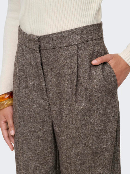 Onlbekka Life Hw Wide Wool Look Pant Tlr Sort