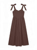 Vmjulia Sl V-Neck Ankle Dress Wvn Brun