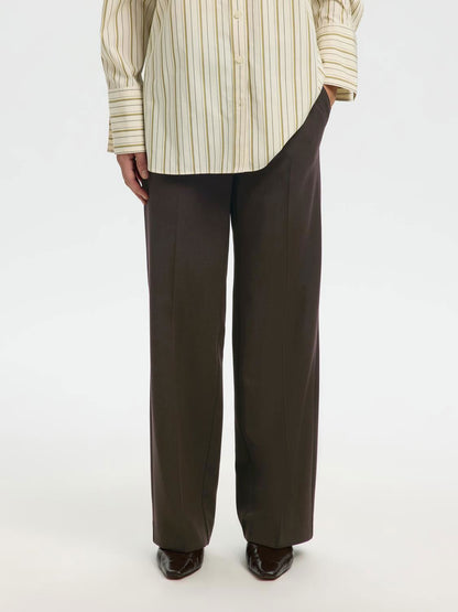Slwrita Mw Wide Pant Mel Noos Brun