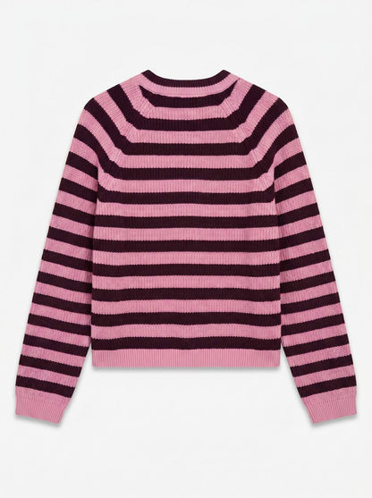 Awannalise Ls O-Neck Knit Cardigan Lilla