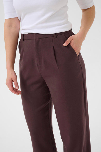 Kamerle Pants Cropped Burgunder