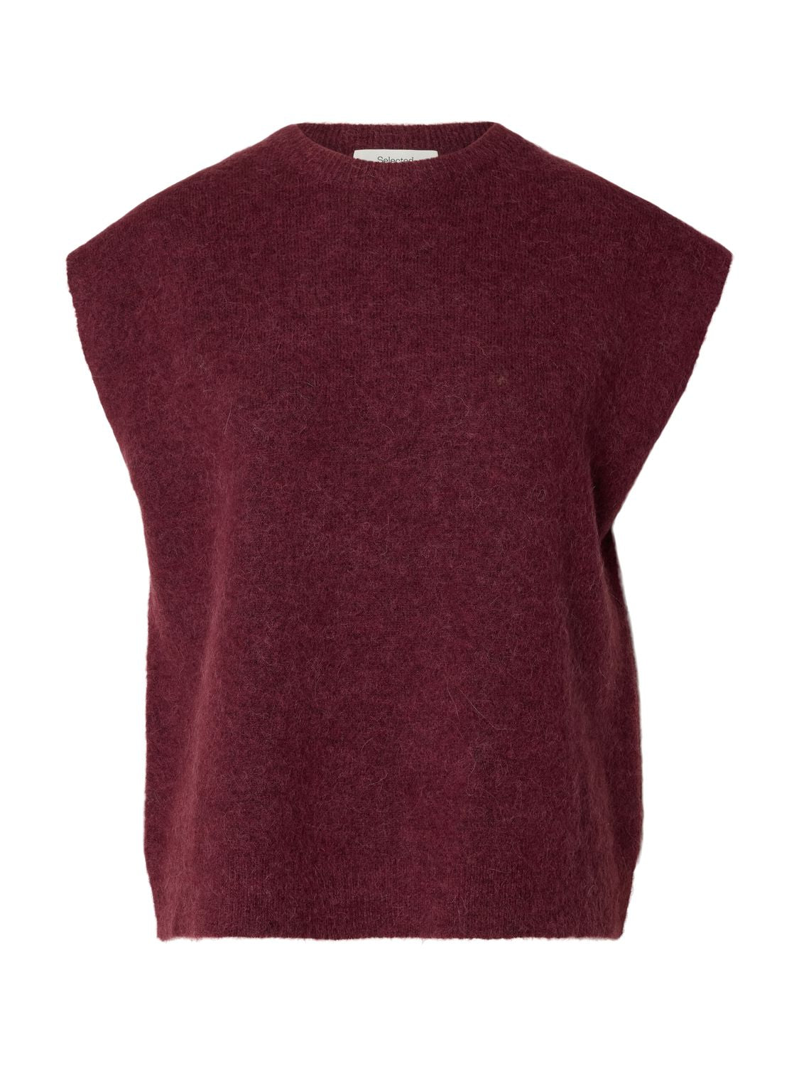 Slwlulu Sl Knit Vest Noos Burgunder