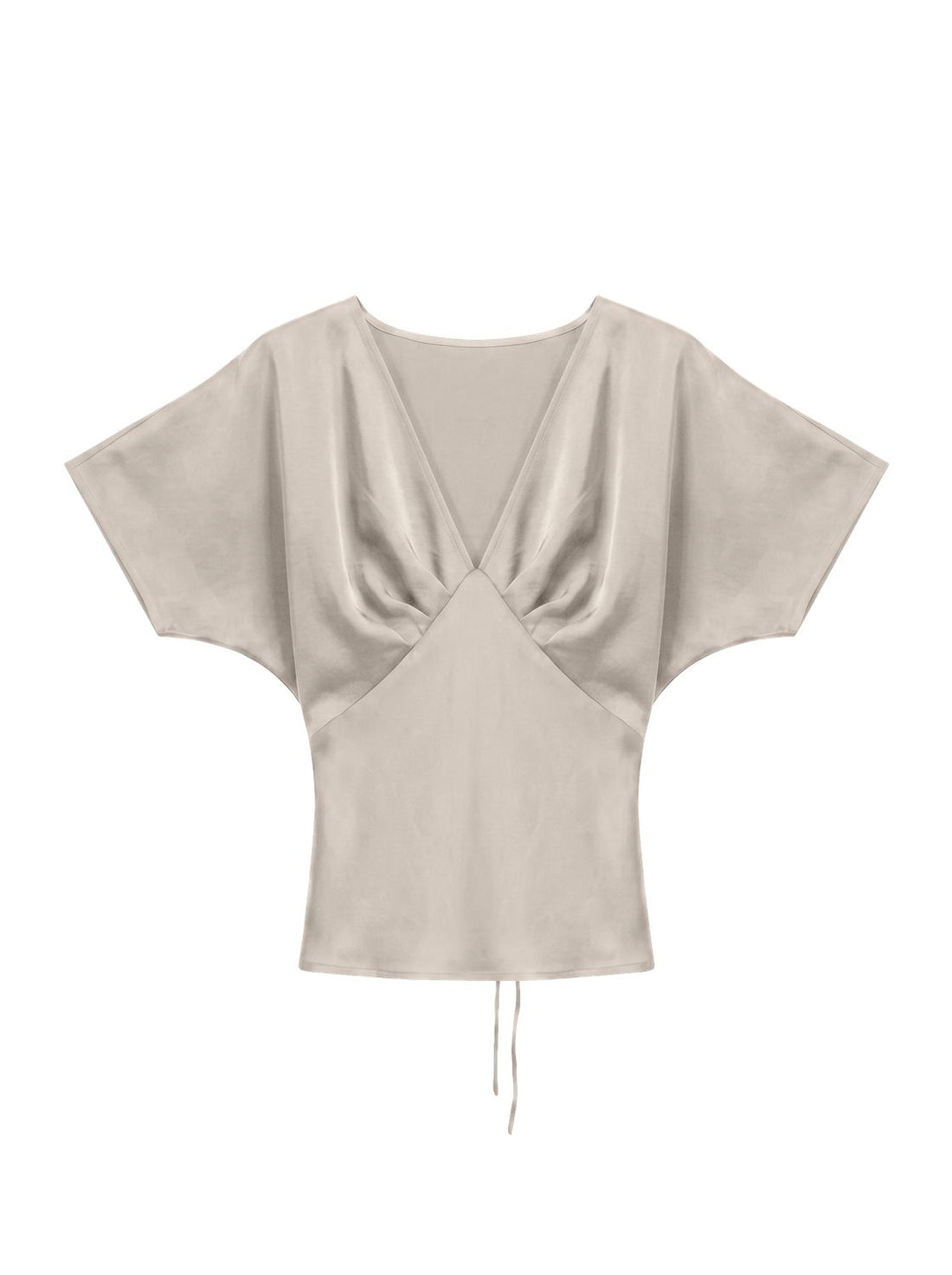 Vmmiro Ss Waist Tie Top Wvn Ret Beige