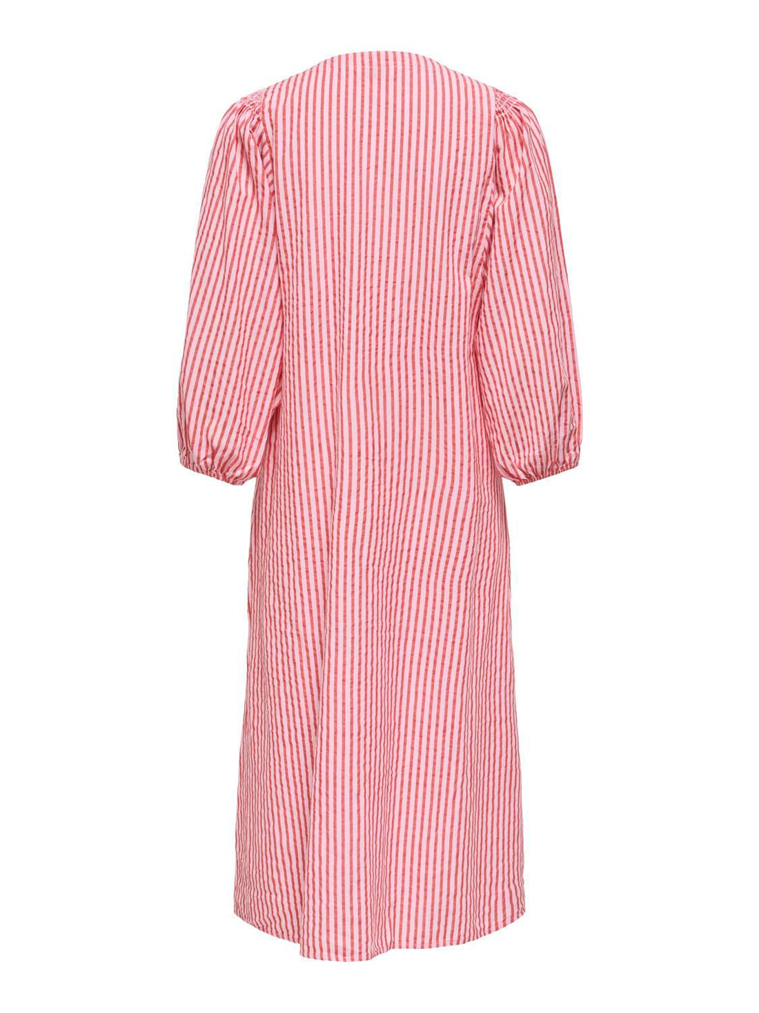 Onlrolly L/s Midi Stripe Dress Cs Wvn Rød