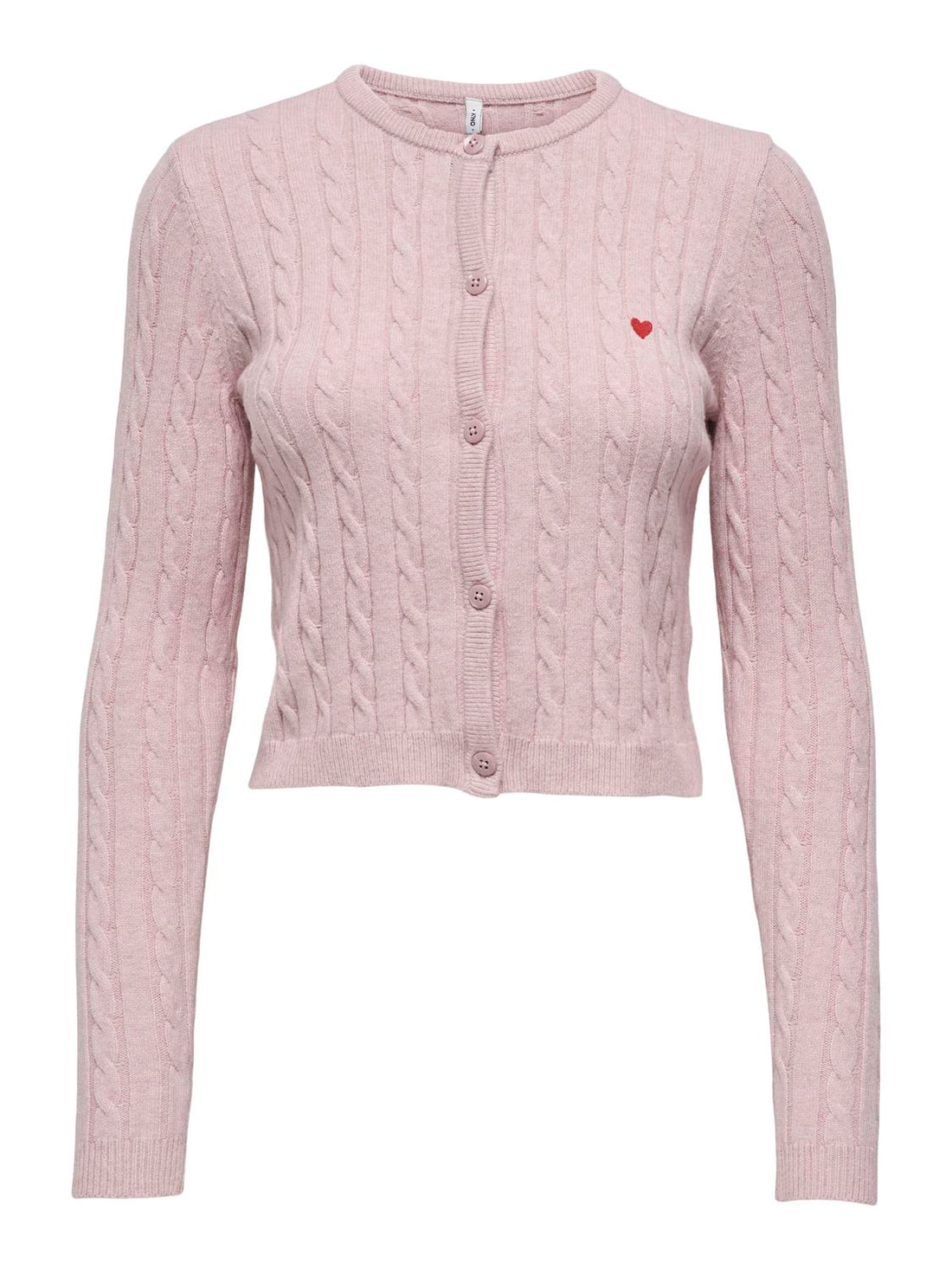 Onlkatia Ls Cable Button Cardigan Cc Knt Rosa