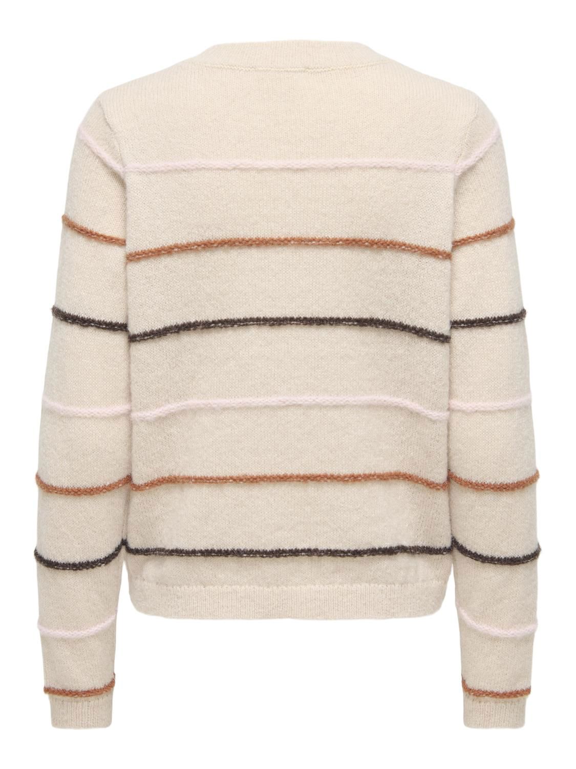 Jdysigrid Life L/s On Struc Pullover Knt Grå