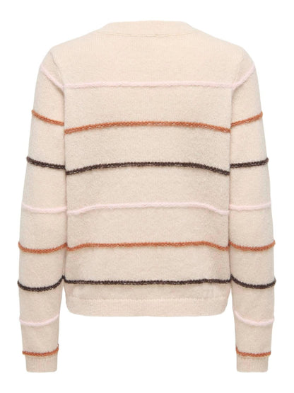 Jdysigrid Life L/s On Struc Pullover Knt Grå